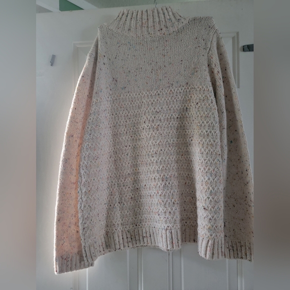 Talbots Cream Cowl Neck Sweater - Picture 2 of 6